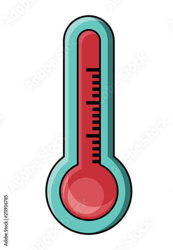 thermometer icon over white background, vector illustration