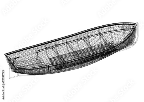 Boat Design Architect Blueprint - isolated © Marko