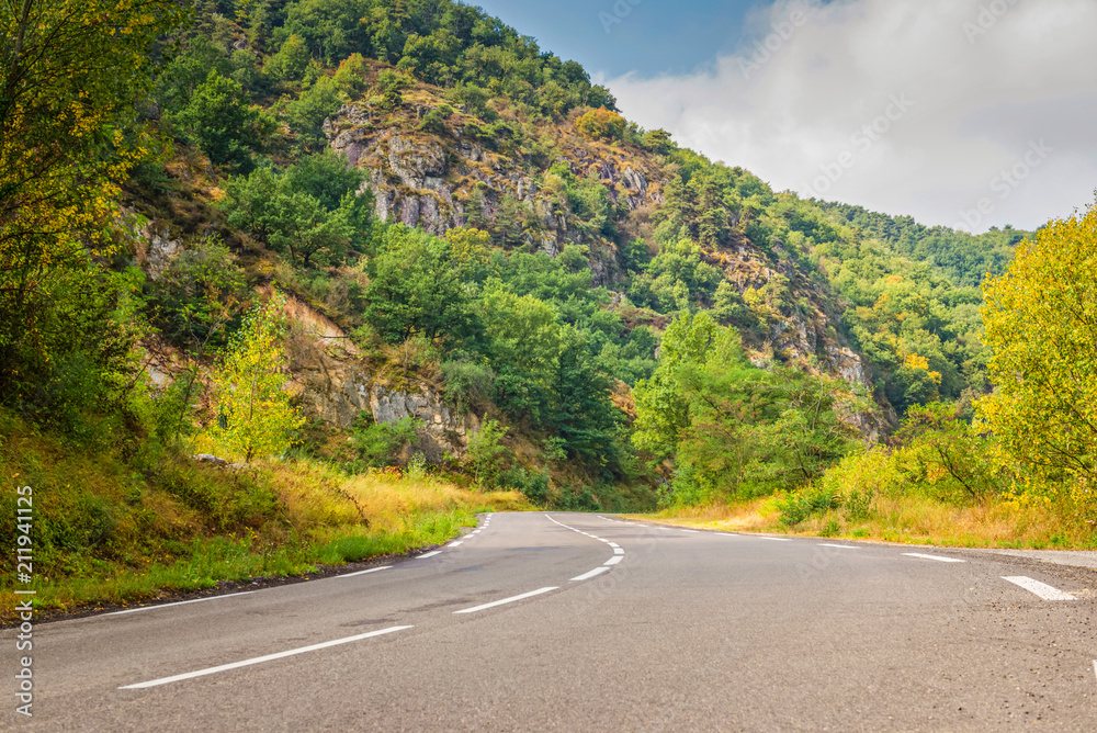 Country road at the european Alps