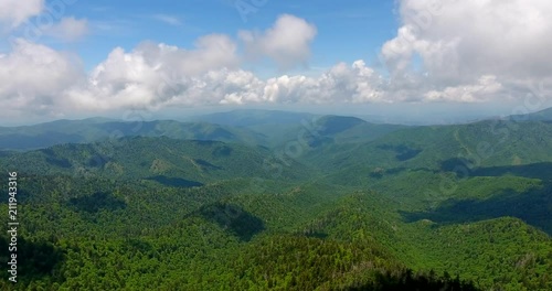 Great smoky mountains areal view photo