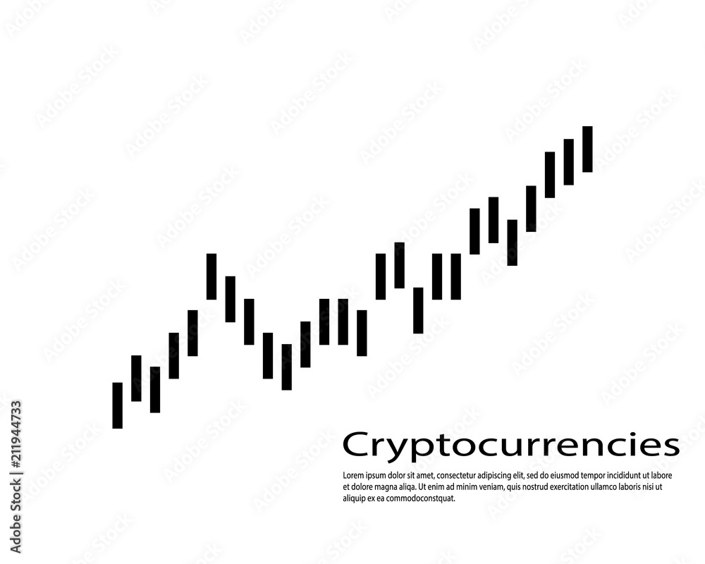 Graph of cryptocurrency. Graphics and analytics of cryptography. vector illustration Graph of cryptocurrency. Graphics and analytics of cryptography. vector illustration