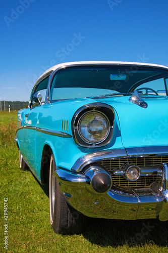 Front of a classic chevrole Bel Air hardtop