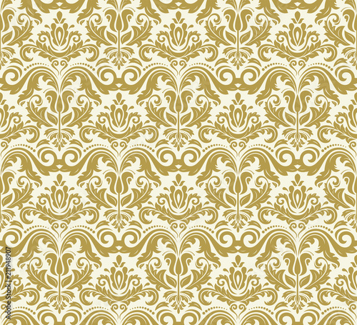 Classic seamless pattern. Traditional orient golden ornament. Classic vintage background