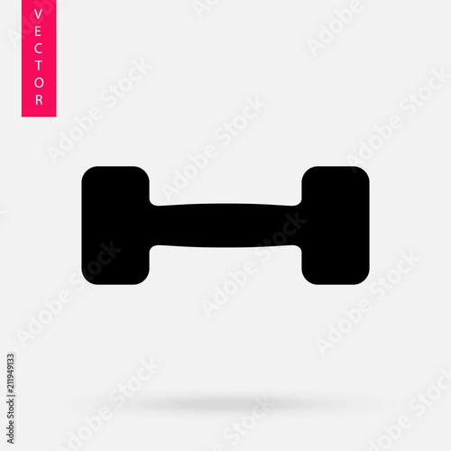 Dumbbell icon, vector