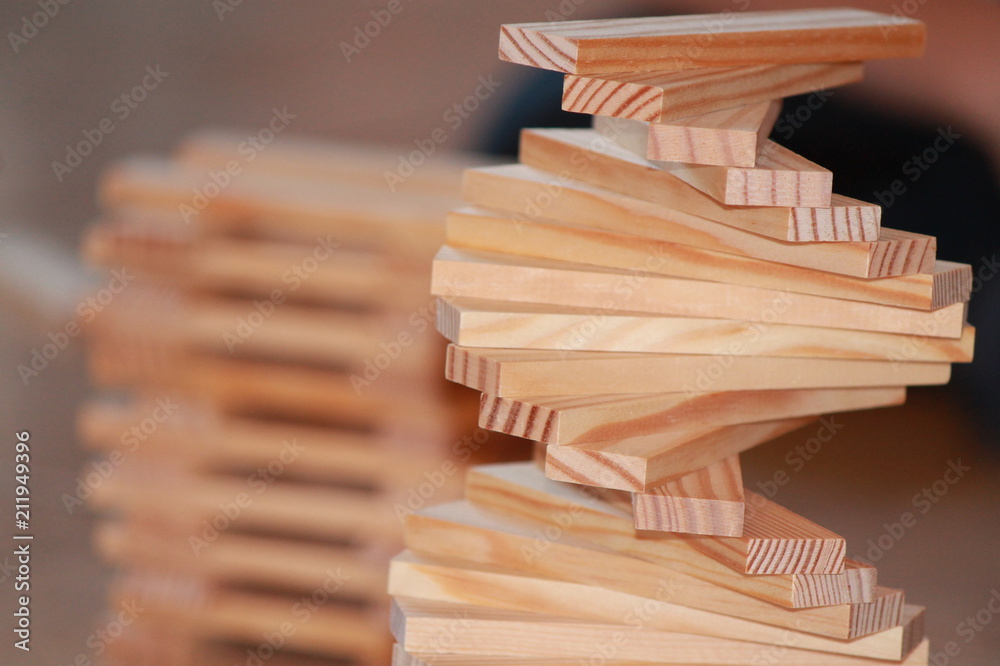 Costruzioni kapla di legno Stock Photo