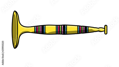 air horn icon over white background, vector illustration
