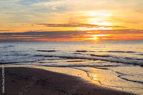 Beautiful Sunrise at the sea in morning time