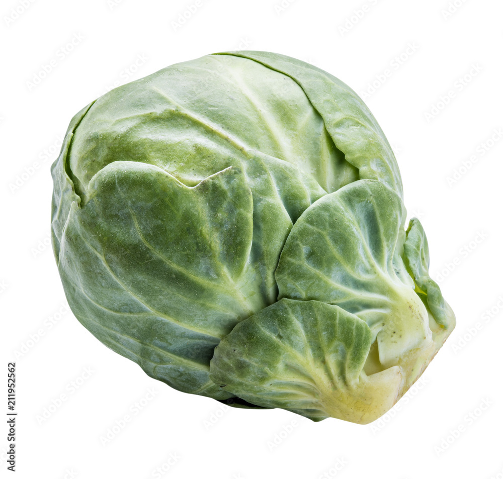 Obraz premium Brussels sprouts isoated on white. Clipping path.
