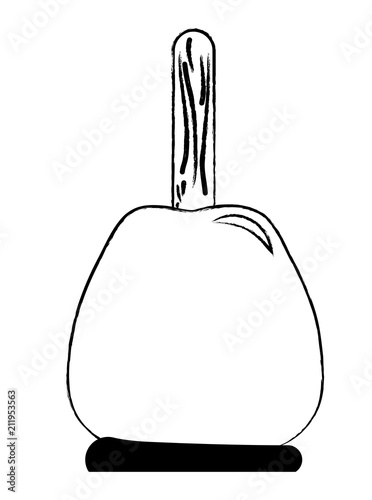 sweet apple icon over white background, vector illustration