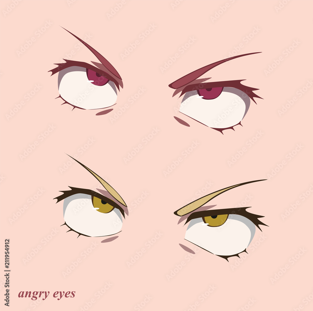 Angry anime eyes  How to draw anime eyes Anime eyes Eye drawing