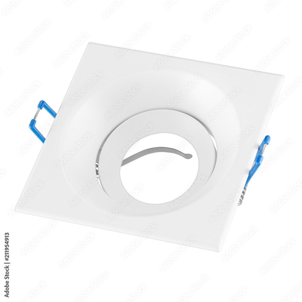 Metal LED lamp shade, empty, without the bulb isolated on white background Metal LED lamp shade, empty, without the bulb isolated on white background