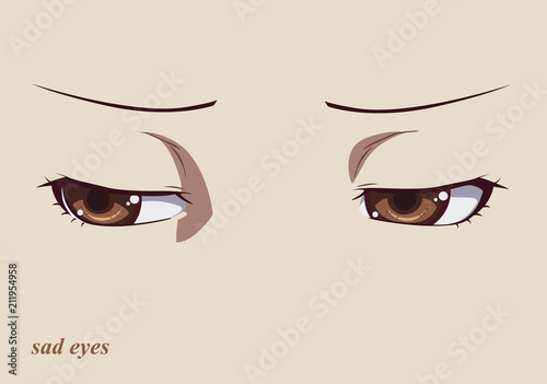 Sad Anime Eyes Anime Eyes Expresion PNG Transparent Clipart Image and  PSD File for Free Download