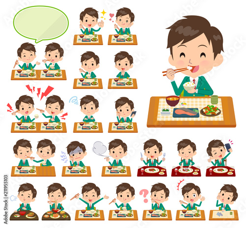 school boy Green Blazer_Meal