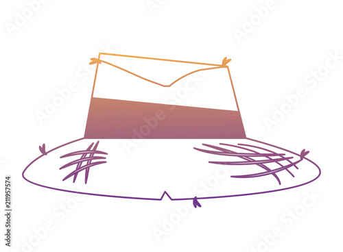 peasant hat icon over white background, vector illustration