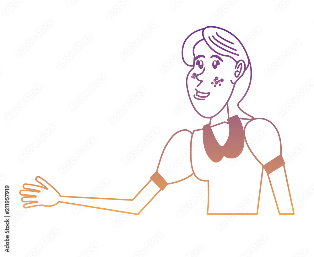 Farmer woman wearing a dress icon over white background, vector illustration Farmer woman wearing a dress icon over white background, vector illustration