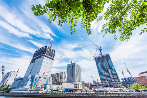 建設イメージ Construction work of high-rise building