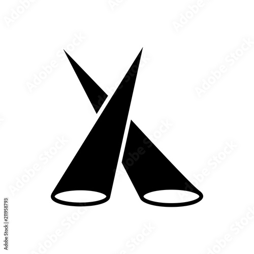 Spotlight vector icon, projector symbol. Simple, flat design for web or mobile app