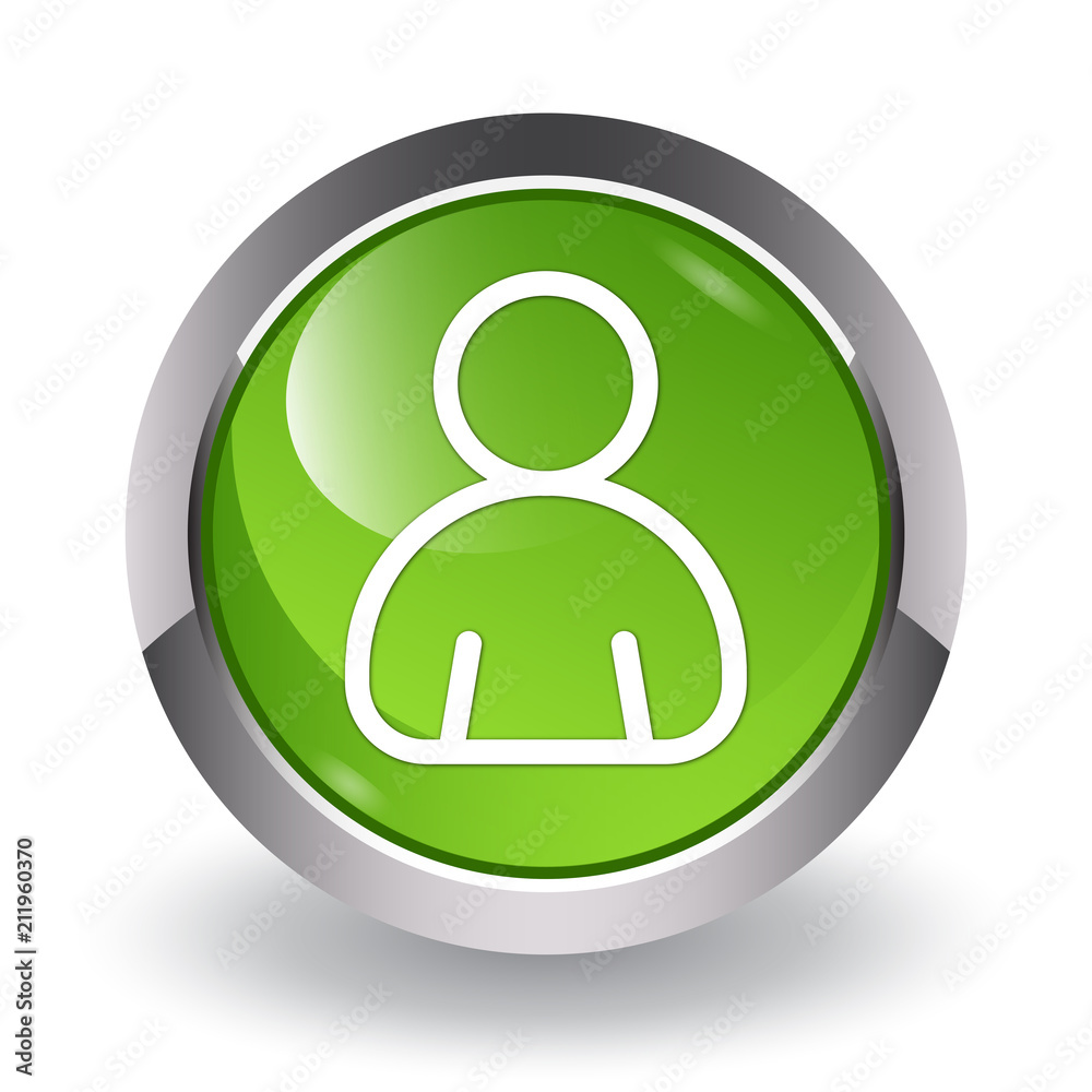 People icon glossy green button People icon glossy green button
