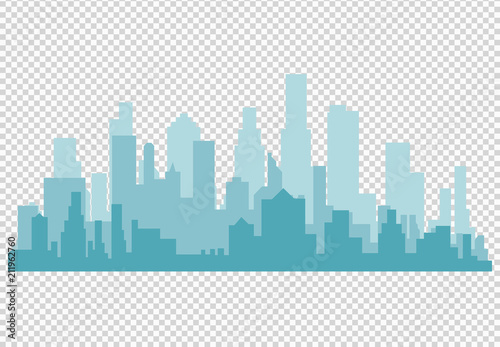 Fototapeta Ilustracja wektorowa panoramę miasta. Miejski krajobraz. Dzienny gród w stylu płaski