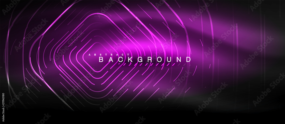 Neon glowing lines, magic energy space light concept, abstract background wallpaper design Neon glowing lines, magic energy space light concept, abstract background wallpaper design