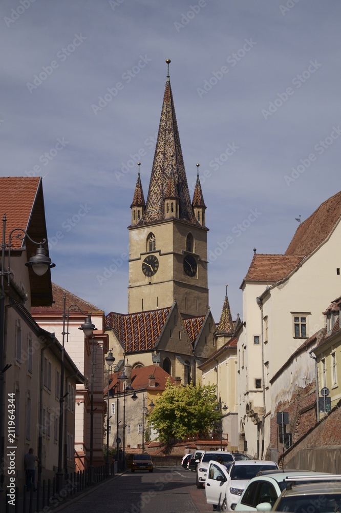 Fototapeta premium Evangelical Cathedral in Sibiu, Transylvania, Romania