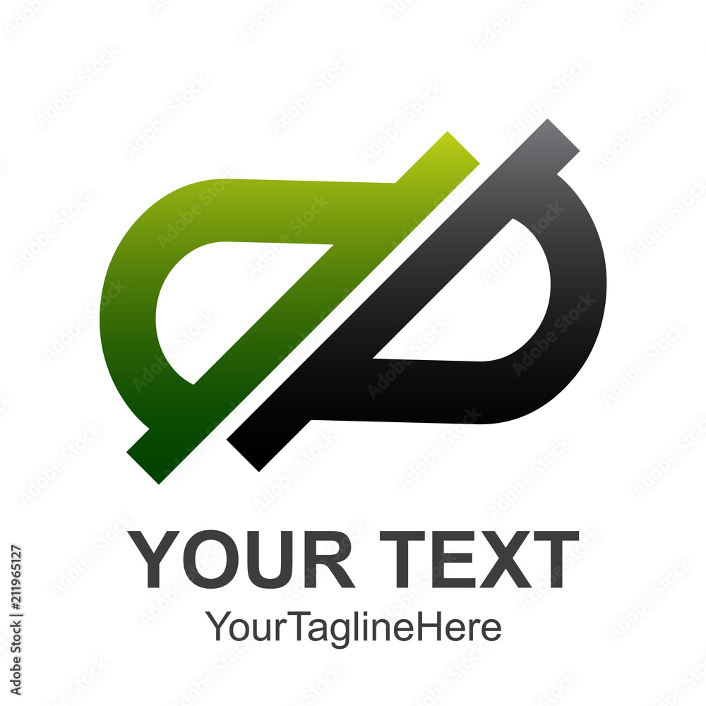 Abstract capsule medical logo, design vector illustration in green and black color shades.