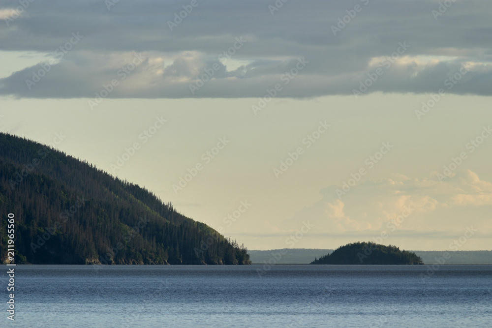 Island and Hilly Shoreline in Prince William Sound