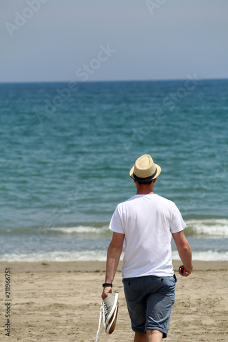 Walking towards the beach