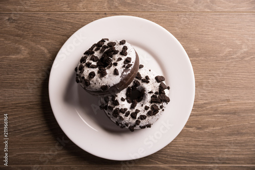 doughnut  food  dessert  sweet  chocolate  isolated  white  delicious  breakfast  baked  snack  bakery  closeup