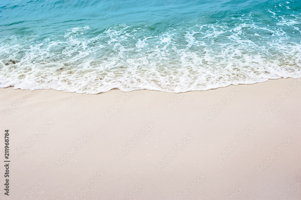 sand with light blue sea beach