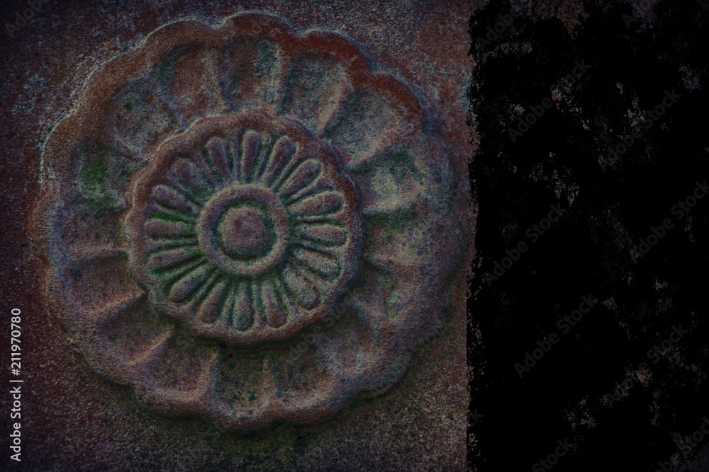 Grunge Ornate stone texture, circle rock shape, background for web site or mobile devices Grunge Ornate stone texture, circle rock shape, background for web site or mobile devices