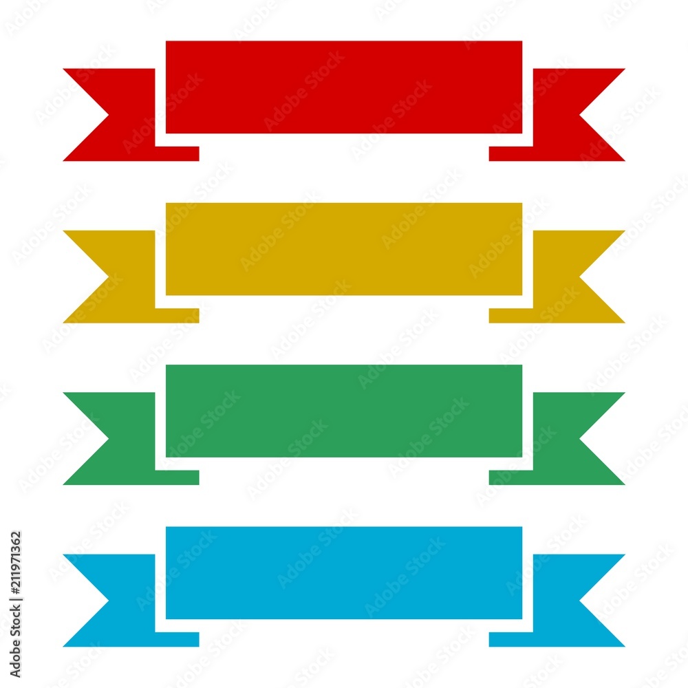 Banner ribbon flat vector design Banner ribbon flat vector design