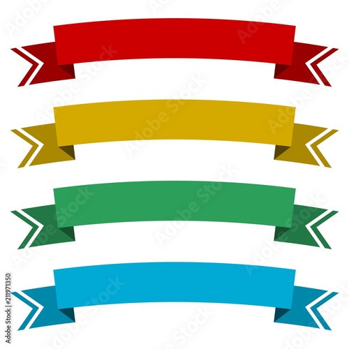 Free Download Banner ribbon flat vector design - GFXLoad