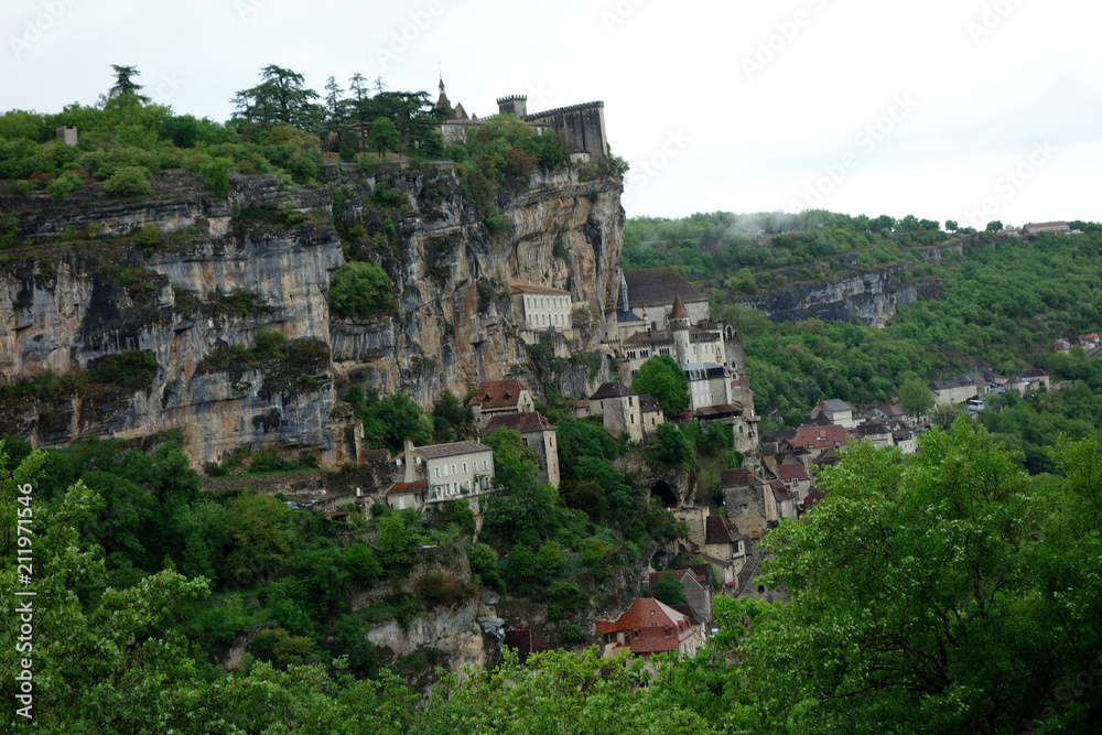 A Rocamadour view in an exterior day
