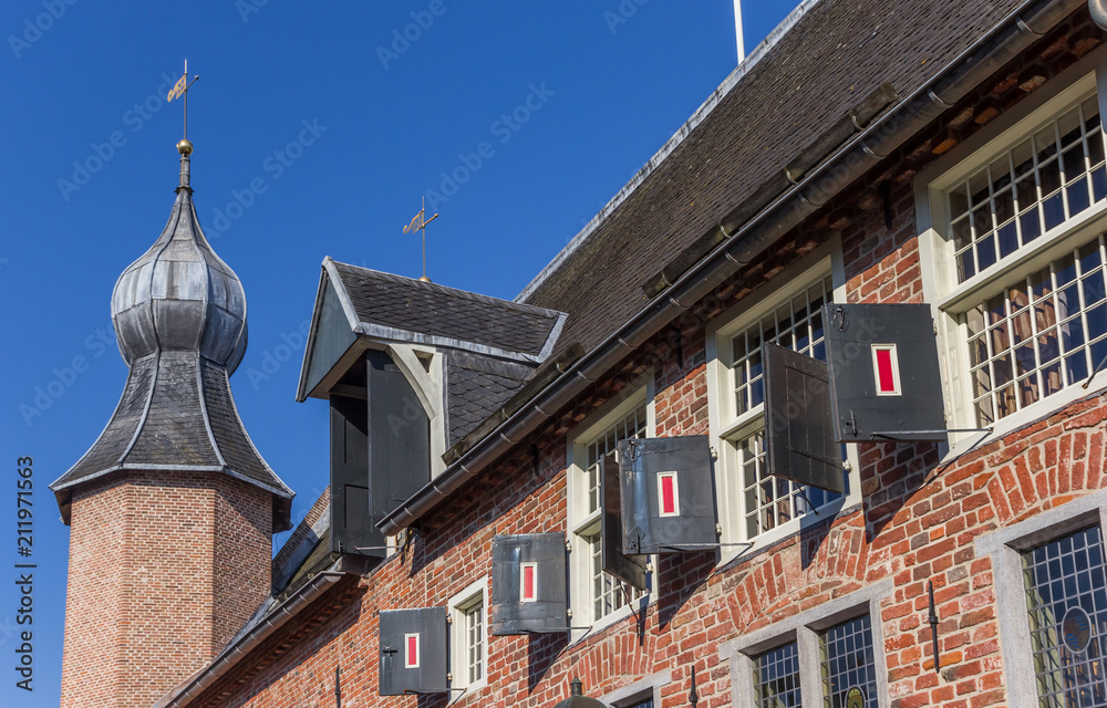 Facade and tower of the castle of Coevorden, Netherlands