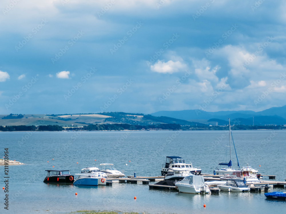 Fototapeta premium summer Lake and mountains
