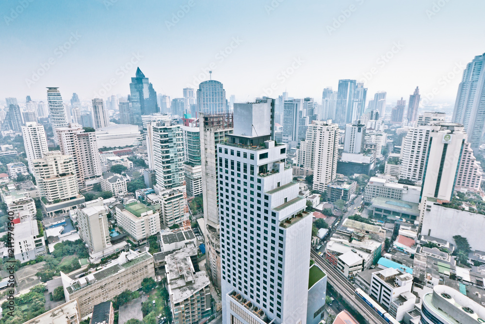 Cityscapes of downtown in Bangkok