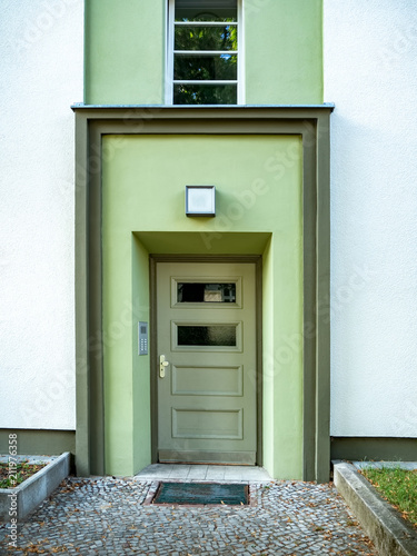 Front view of the entrance door