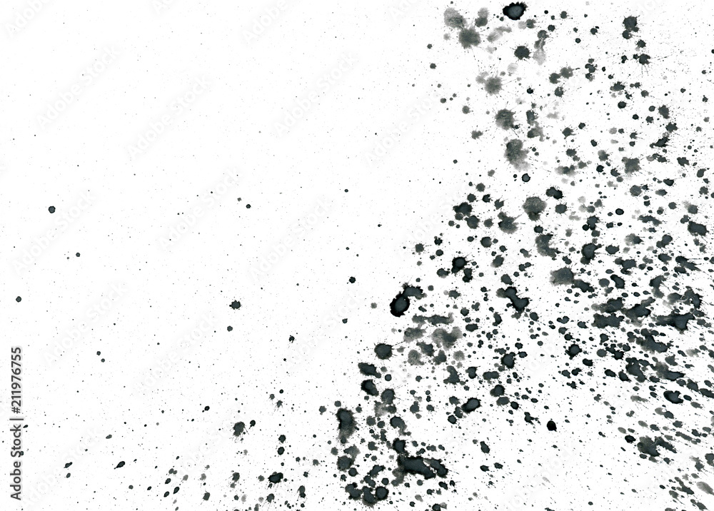 Black paint stains texture. Ink blots isolated on white background. Abstract watercolor splashes. Grunge backdrop Black paint stains texture. Ink blots isolated on white background. Abstract watercolor splashes. Grunge backdrop