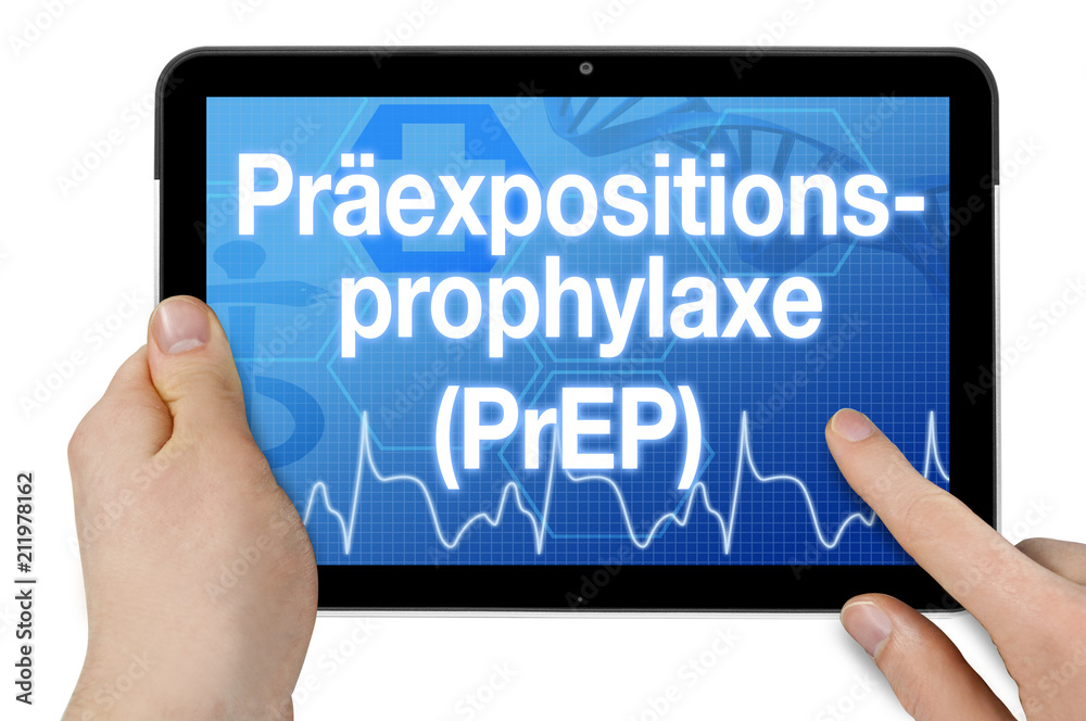 Tablet mit Diagnose Präexpositionsprophylaxe PrEP Tablet mit Diagnose Präexpositionsprophylaxe PrEP