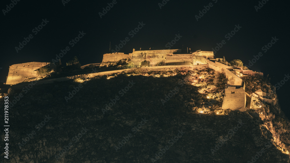 Nafplio Palamidi fortress in Peloponnese Greece.