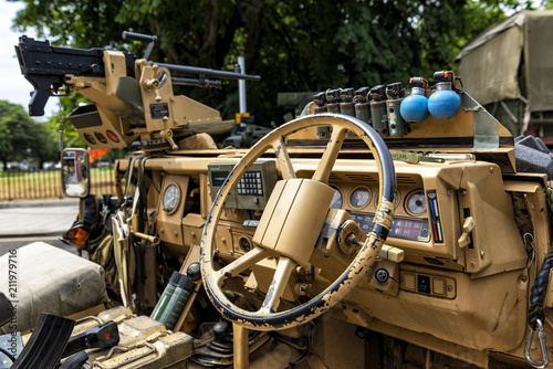 Action Ready Armored Military Vehicle Ready for Combat photo