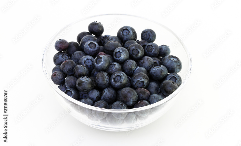 Blaubeeren in einer Glasschale