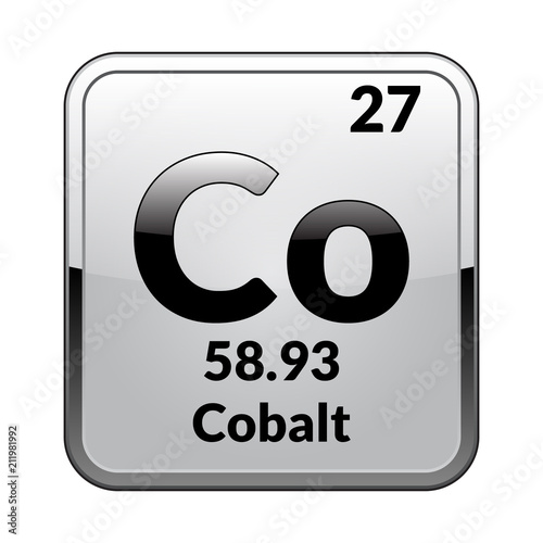 The periodic table element Cobalt.Vector.