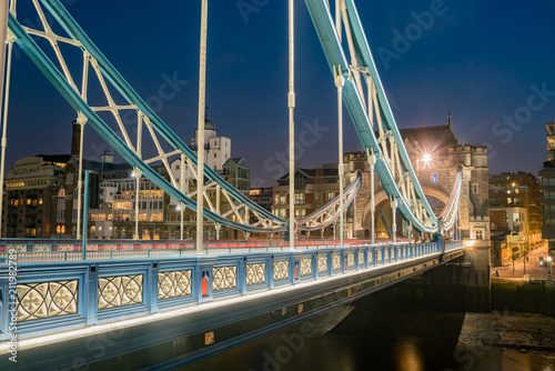 Night view of the historical and beautiful Tower Bridge