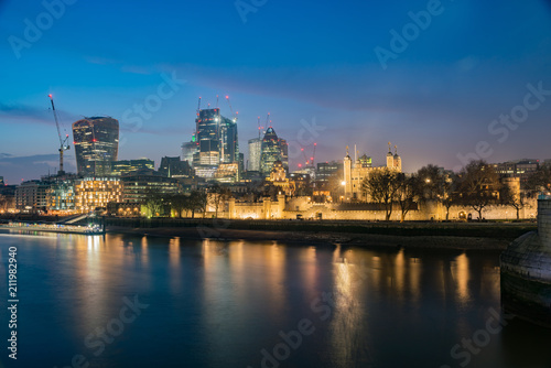 Night view of the Tower of London and night city scape © Kit Leong