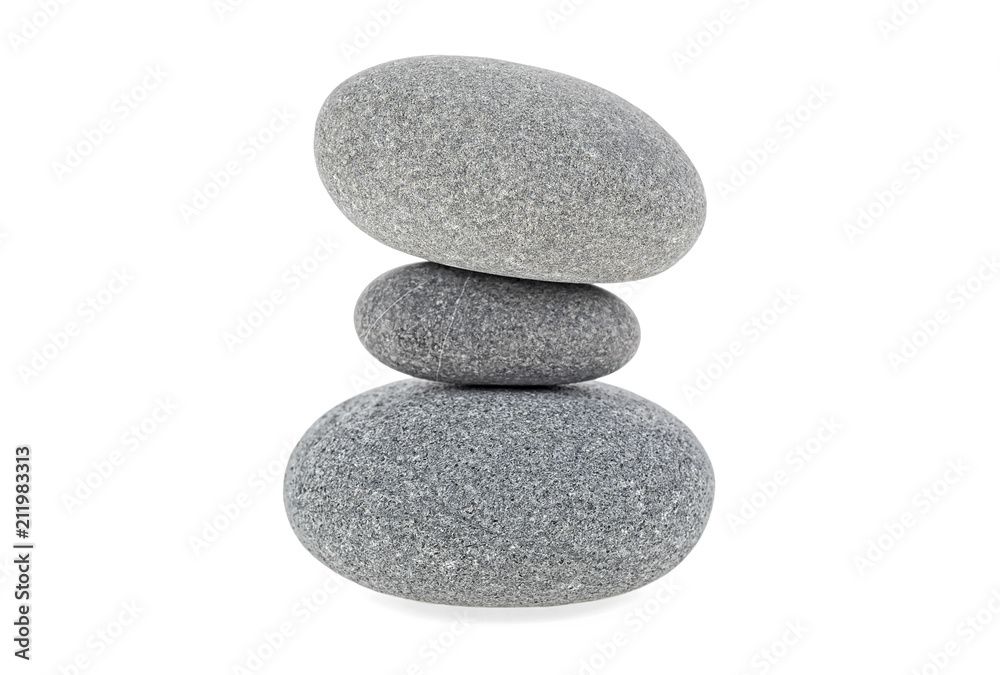 Pyramid of SPA stones isolated on a white background Pyramid of SPA stones isolated on a white background