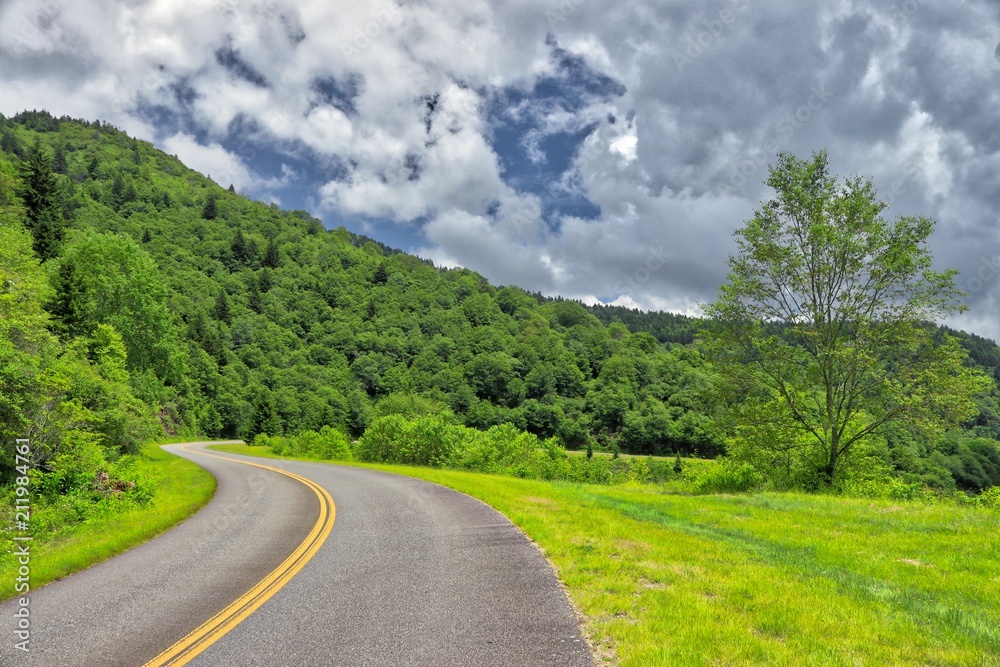 Fototapeta premium Blue Ridge Parkway in North Carolina