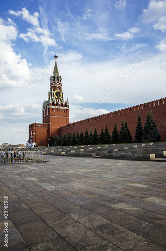 View of the Spasskaya Tower of the Kremlin, Red Square, Moscow