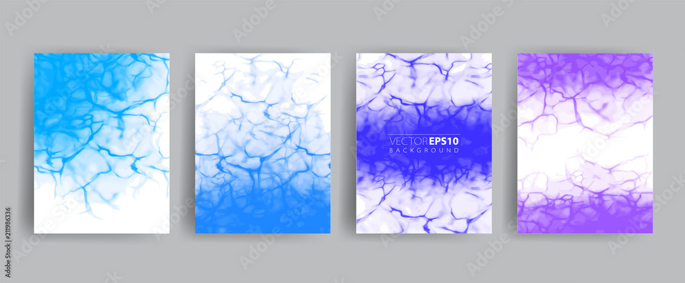 Vector banner set. Realistic water surface illustration for cards, templates, web.